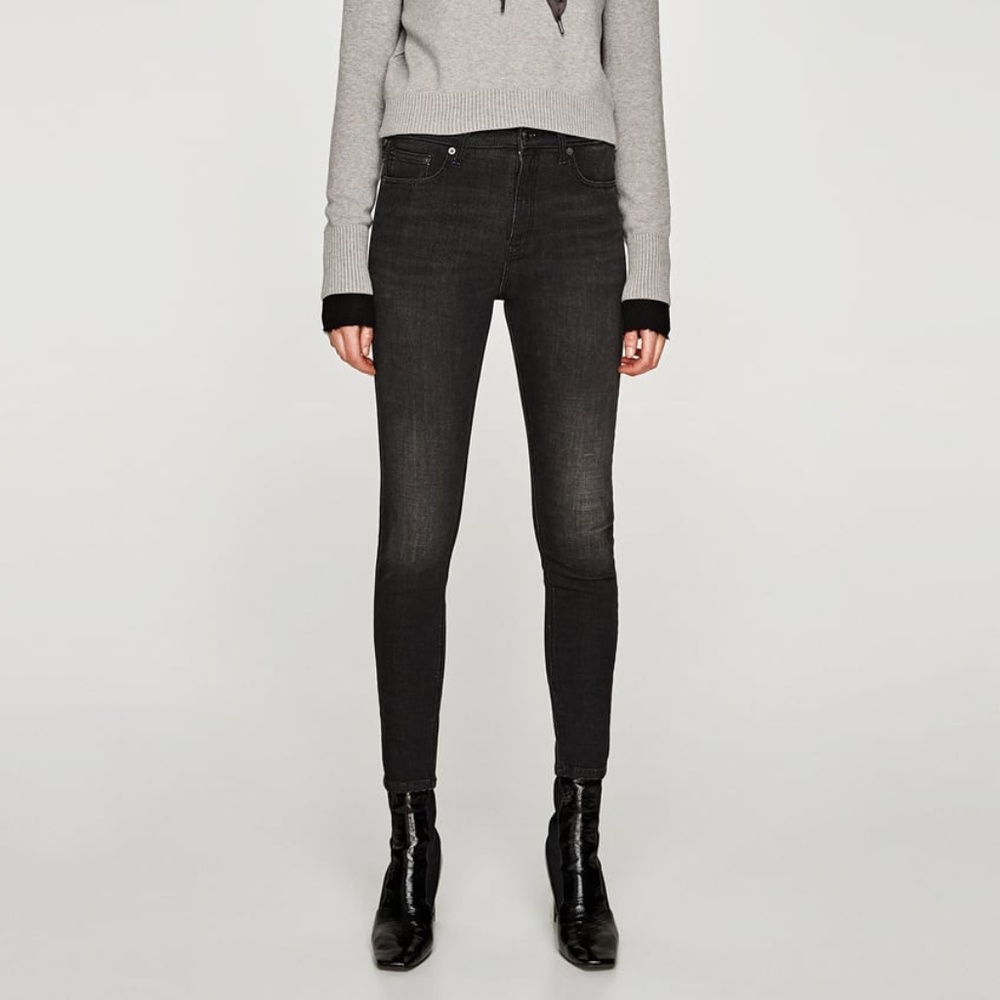 High Waist Black Jeans